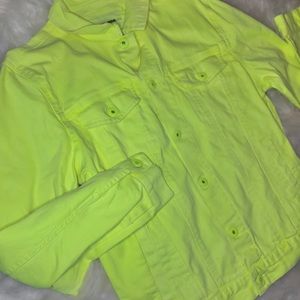 FashionNova Men Neon Jean Jacket